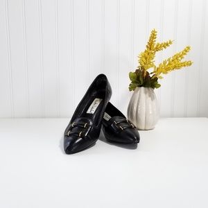 | diane von furstenberg | vintage buckle heels